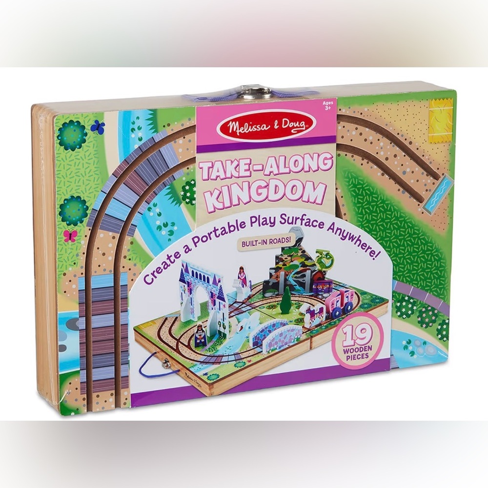 Melissa & Doug 19-Piece‎ Wooden Take-Along Tabletop Kingdom Brand New In Package